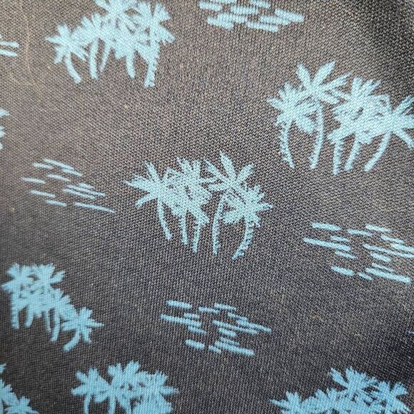 Jack Nicklaus Blue on Blue Palm Tee Print Golf Pool Shirt XXL (4644) - Picture 3 of 4